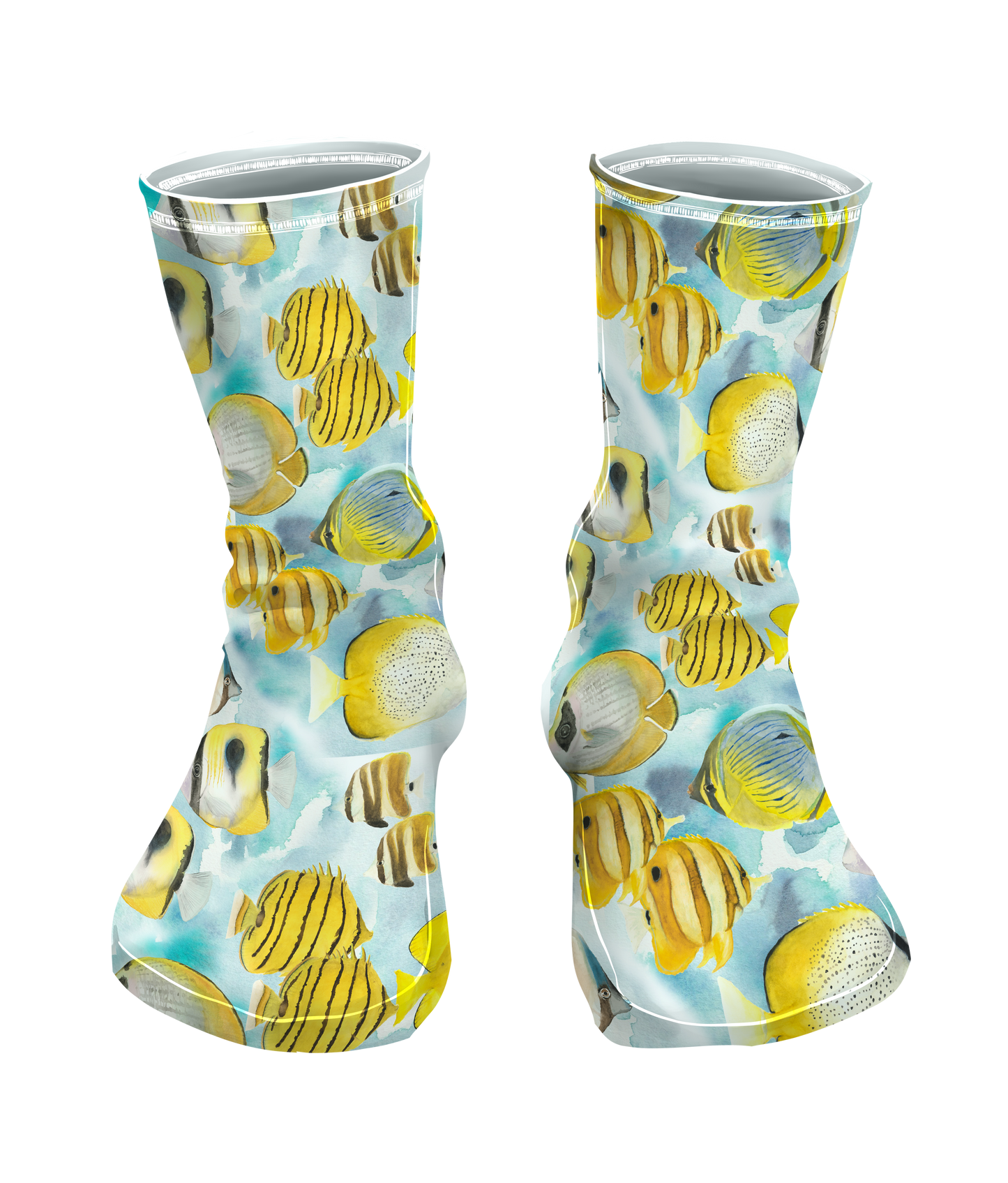 ♻️ RECYCLED 🌊 Scuba Socks SHORT Sea Connection Art