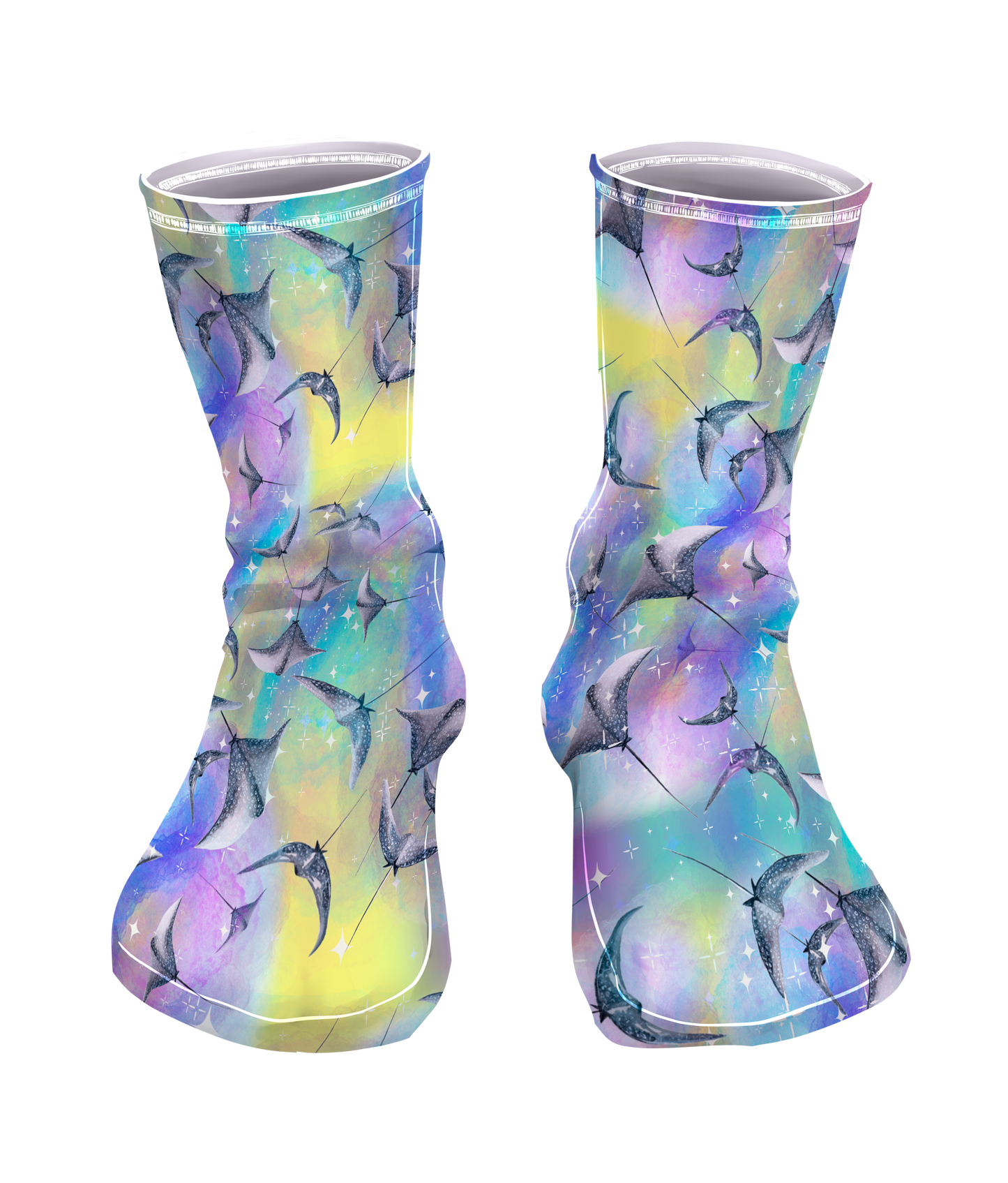 ♻️ RECYCLED 🌊 Scuba Socks SHORT Sea Connection Art