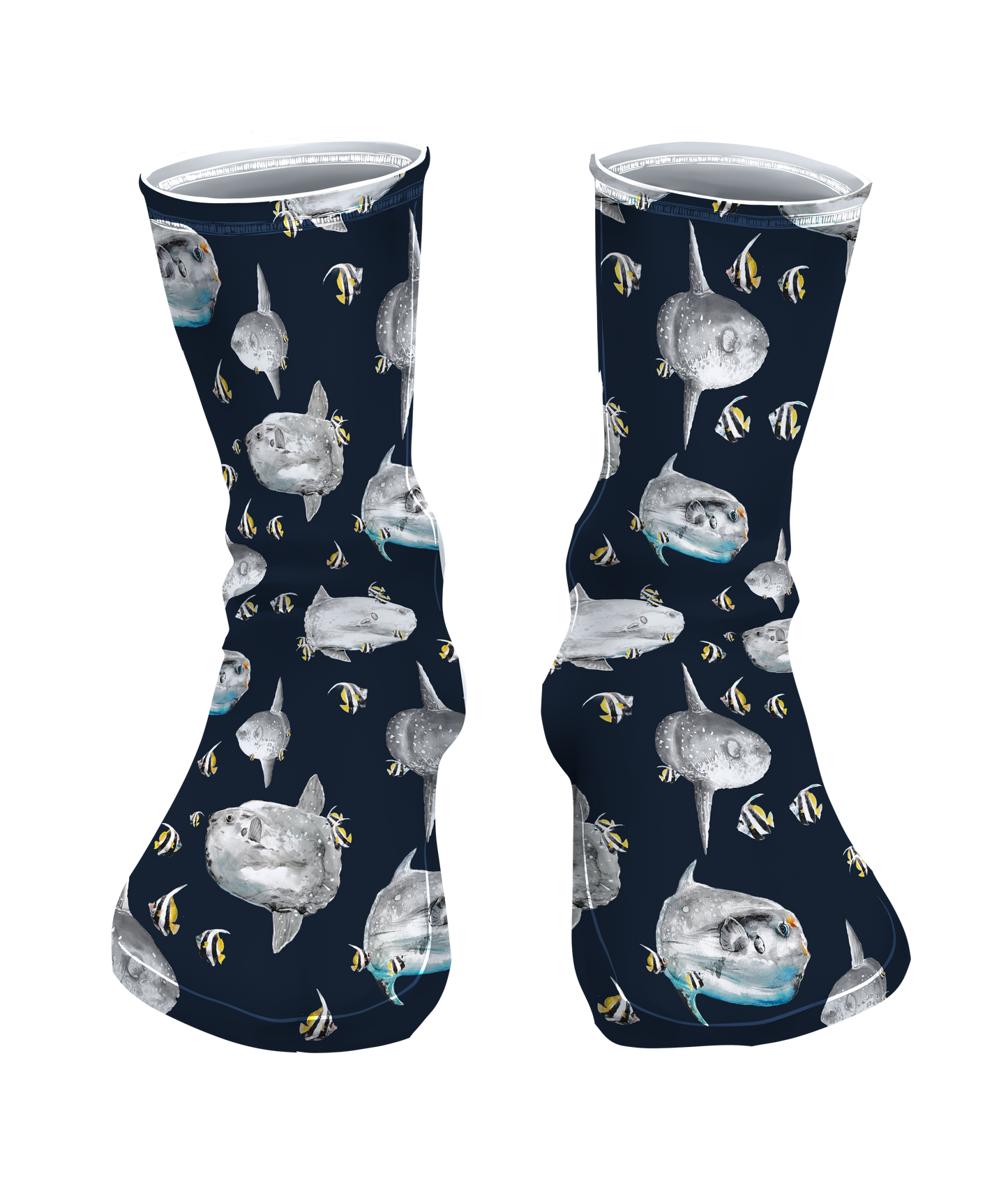 ♻️ RECYCLED 🌊 Scuba Socks SHORT Sea Connection Art