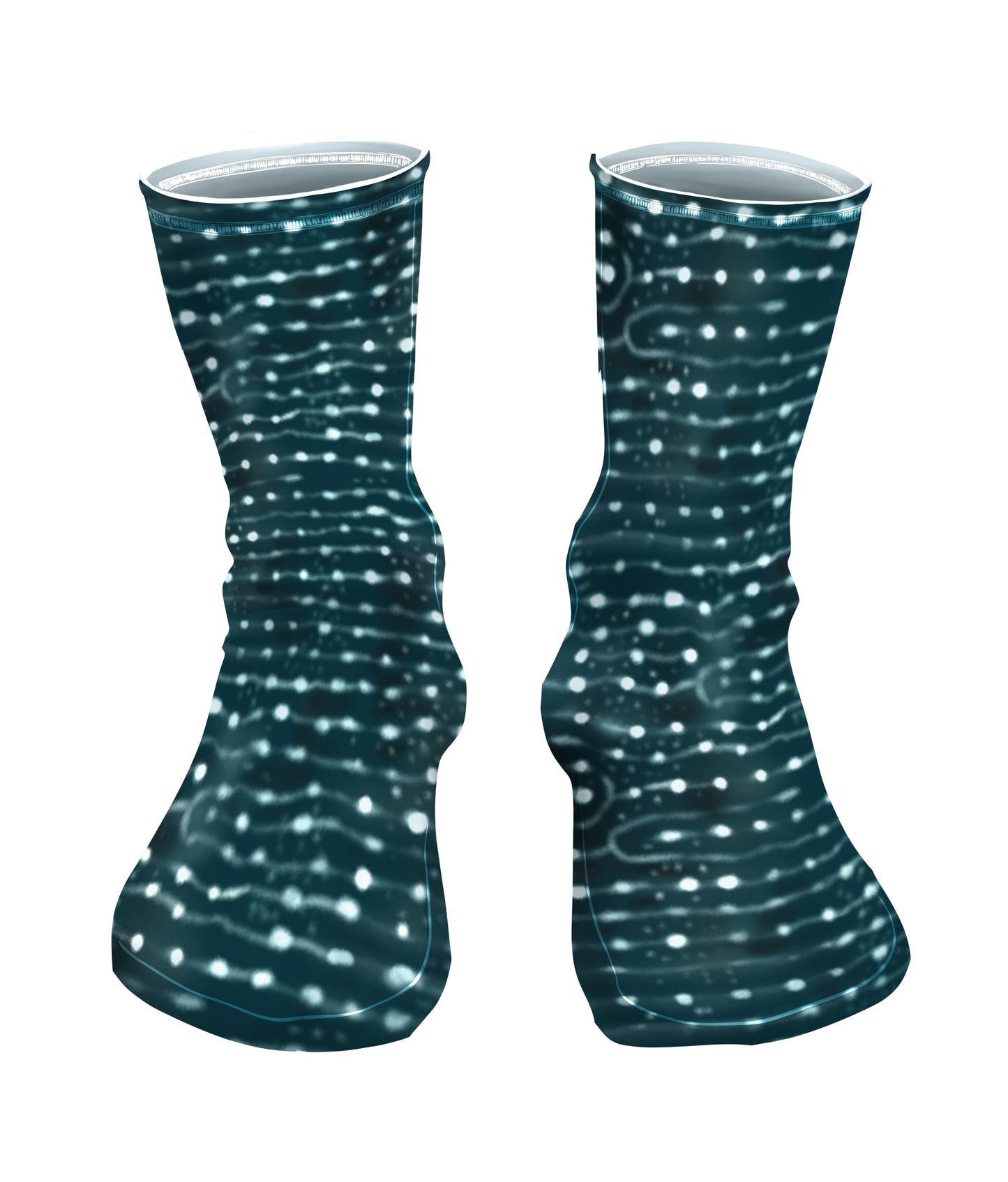 ♻️ RECYCLED 🌊 Scuba Socks SHORT Sea Connection Art