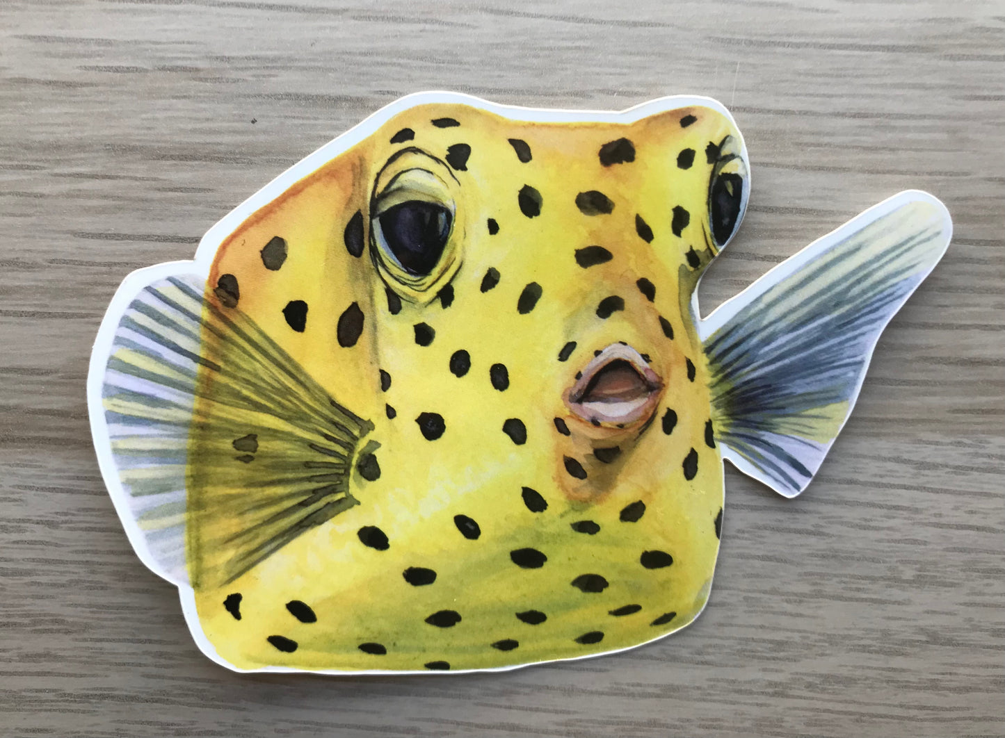 Sticker Juvenille Yellow Boxfish